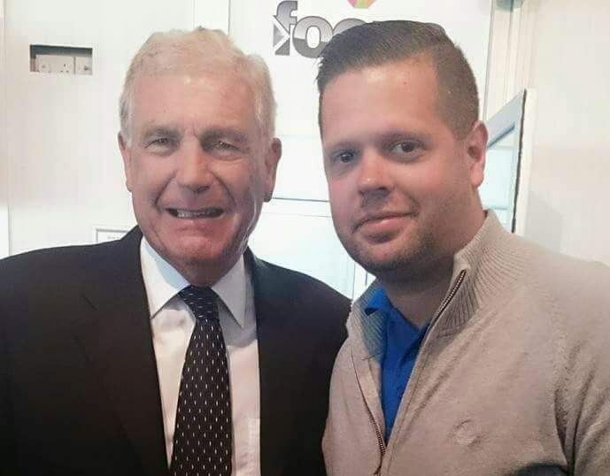 Graham Knight with Sir Trevor Brooking